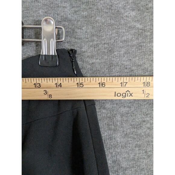 Cyntha Skirt Lined Black Pleated with Zipper Detail Womans Size 8 Flaw - Picture 11 of 12